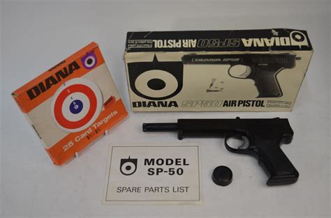 A Diana Model Sp 50 177 Calibre Air Pistol In Original Box Tow A