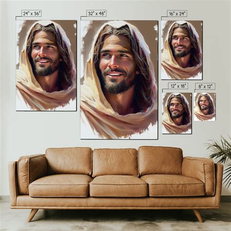 Jesus Laughing Picture Of Jesus Watercolor Christ Art Etsy