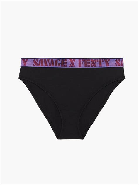 Forever Savage High Leg Bikini Panty In Black Savage X Fenty Netherlands