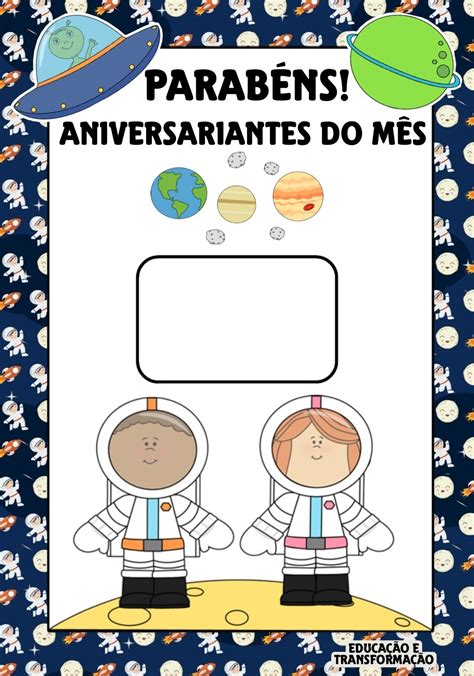 Pin em decoração salada de aula astronauta