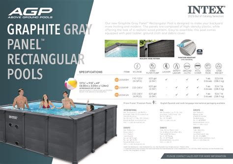 Intex Graphite Gray Pool 400x300x124cm INTEXPOOL SCHWEIZ