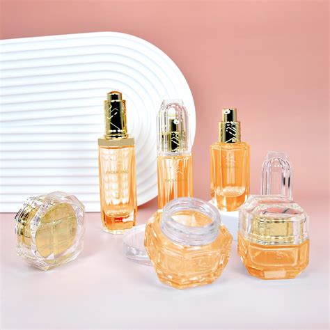 Custom Makeup Cosmetic Glass Bottle Skin Care Packaging Set Luxury