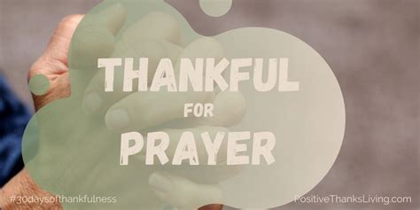 Thankful for Prayer | http://positivethanksliving.com