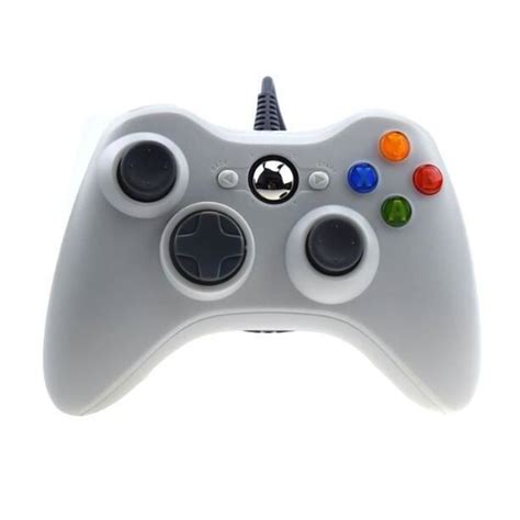 BLANCHE Manette de jeu filaire USB pour Xbox 360 Slim contrôleur