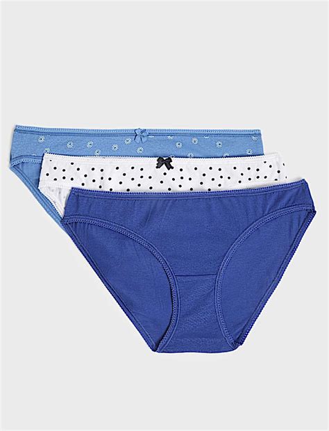 Buy 3pk Cotton Rich Bikini At Marks Spencer