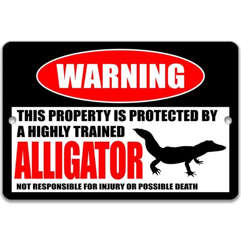 Funny Alligator Sign Alligator Sign Alligator Warning Sign | Etsy