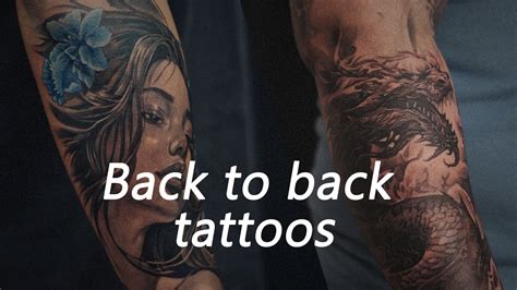 Back To Back Sessions Flash Design Leviathan And Trash Polka Tattoos Youtube