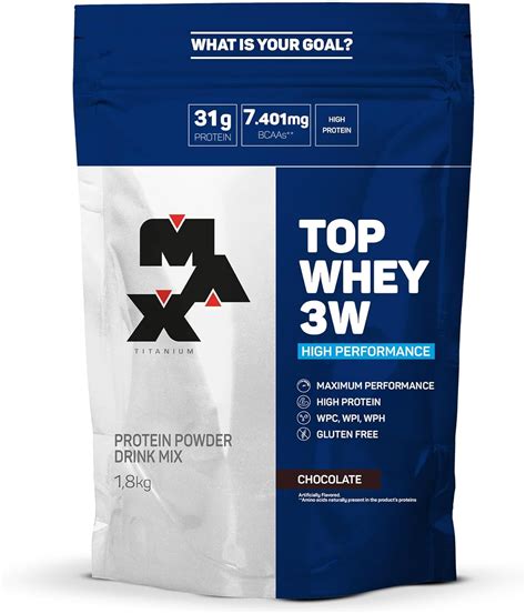 Max Titanium Whey Protein Powder Chocolate Flavor Concentrate And Hydrolyzed Whey