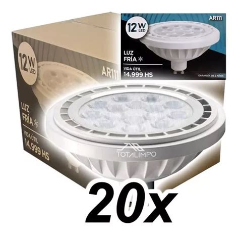 20 Lámparas Led Ar111 12w Dimerizables Luz Fría Candela 7307 Mercadolibre