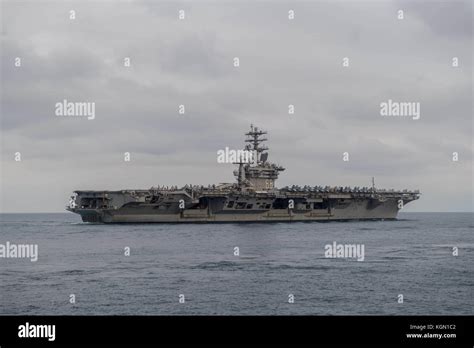 The Aircraft Carrier Uss Nimitz Cvn Transits The South China Sea