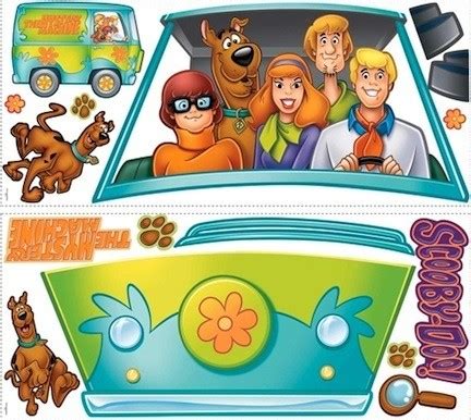 Scooby Doo Mystery Machine Peel And Stick Giant Wall Applique Decal