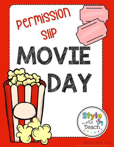 Editable Movie Permission Slip Made By Teachers