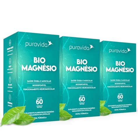 Kit Unidades Bio Magn Sio C Psulas Pura Vida Corpo Vida