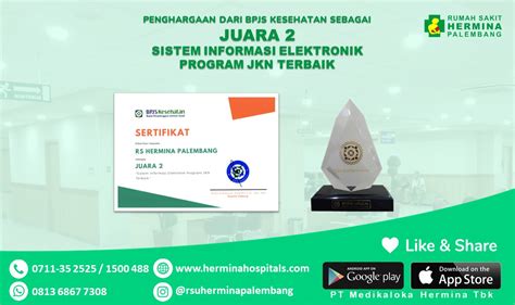 Hermina Hospitals AWARD FROM BPJS KESEHATAN AS 2nd WINNER BEST JKN