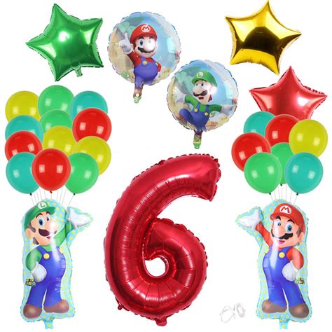 Buy Super Mario Bros Balloons Mario Birthday Party Supplies Th