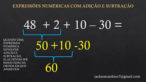 Expressões Numéricas 3 Ano Adição E Subtração