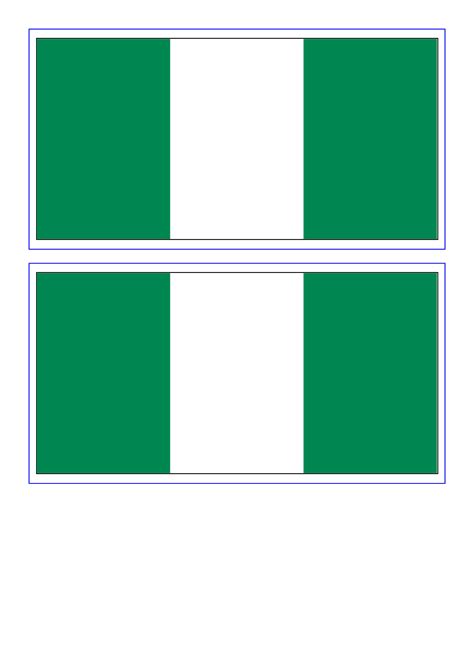 Nigeria Flag Download This Free Printable Nigeria Template A4 Flag A5 Flag 8 And 21 Flags On