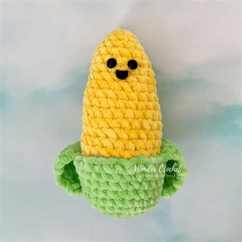 Corn Plush Free Crochet Pattern Beginner Amigurumi Wonder Crochet