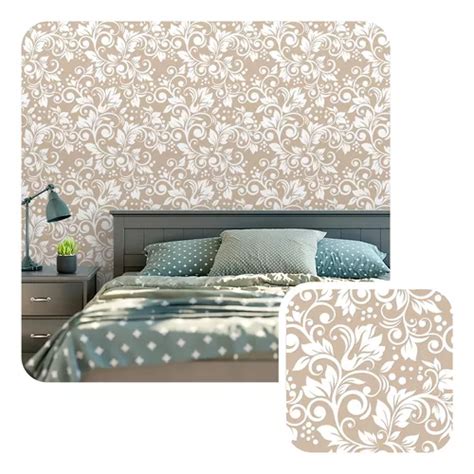 Papel De Parede Adesivo Nude Lavável Sala Provençal 3m MercadoLivre