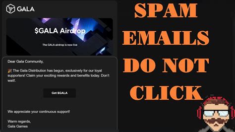 Gala Games Warning No Airdrops Avoid Spam Emails Youtube