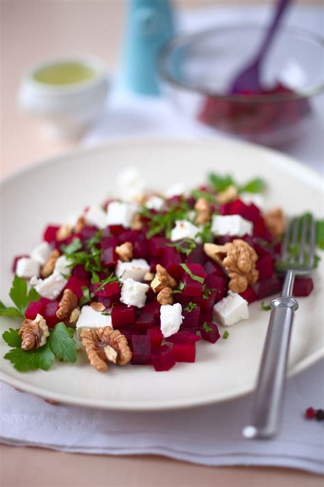 Rote Bete Salat mit Feta Walnüssen und Petersilie mein dolcevita de