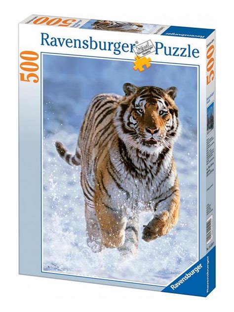 Puzzle P Tigre Dans La Neige N A Kiabi