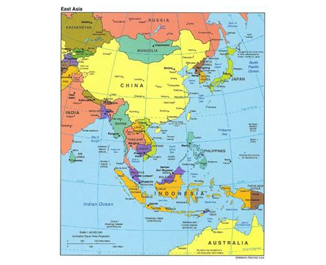 East Asia Map Countries