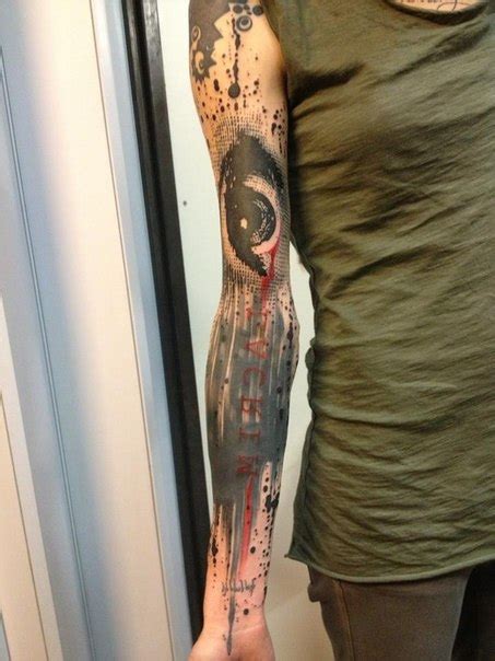 Eye In Raven Trash Polka Sleeve Tattoo Best Tattoo Ideas Gallery