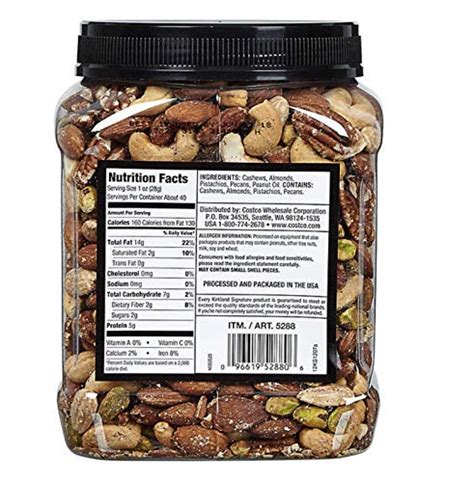 Kirkland Signature Extra Fancy Mixed Nuts Unsalted 39 85 Ounce