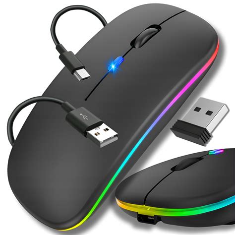 MYSZKA BEZPRZEWODOWA CICHA PODŚWIETLANA RGB BEZKLIKOWA BLUETOOTH DO