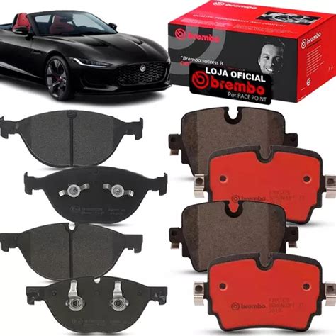 Kit Pastilha Freio Dianteiro Traseiro Brembo Jaguar F Type