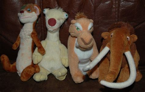 Ice Age 3 plush toy lot! Buck Manny Sid & Diego! Authentic Pixar ...