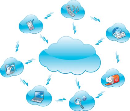 Cloud Computing Transferring Computing Diagram Vector Transferring