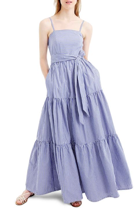 J Crew Stripe Tiered Maxi Dress Nordstrom Pretty Maxi Dress Maxi