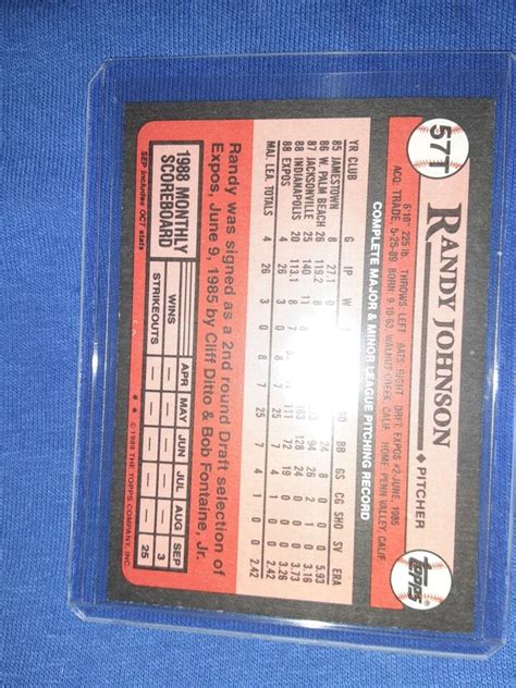 Topps Traded T Randy Johnson Rc Seattle Mariners Hof Rookie Mvp