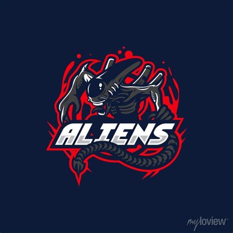 Aliens Mascot Logo Design Vector With Modern Illustration Concept