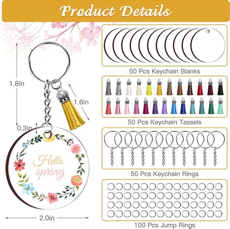 Zocone Pcs Round Sublimation Keychain Blanks Bulk Sublimation