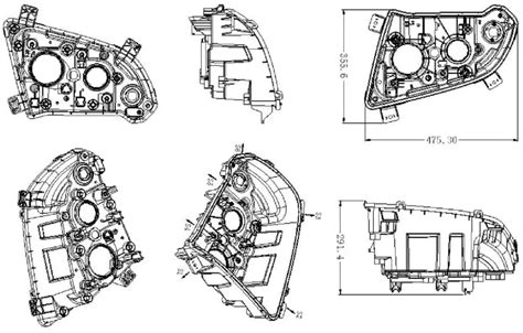 automotive headlight molding technique case