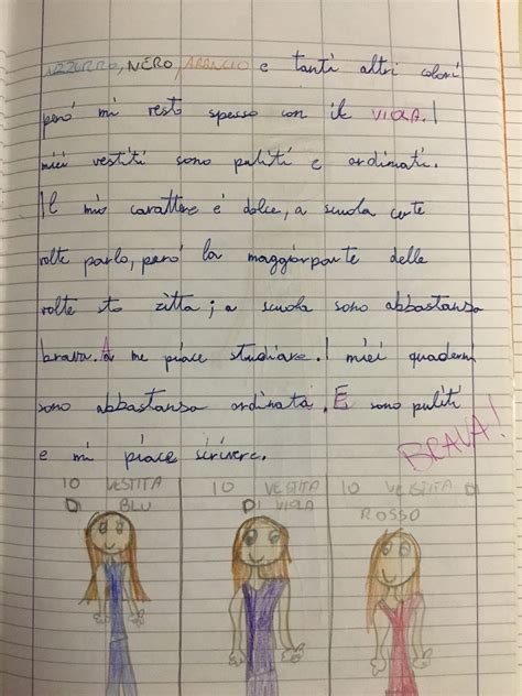 Quaderno Di Italiano Classe Descrivere Una Persona Blog Di Maestra