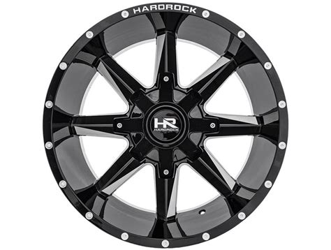 Hardrock Milled Gloss Black Hardcore Wheels Rugged Ridge