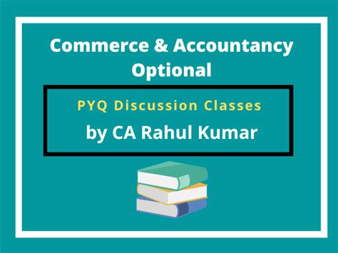 Commerce And Accountancy Optional Pyq Solution Discussion Class