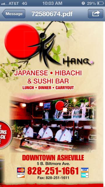 Hana Japanese Hibachi Sushi Bar Asheville Restaurant Japan