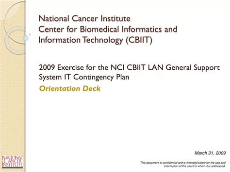 Ppt National Cancer Institute Center For Biomedical Informatics And