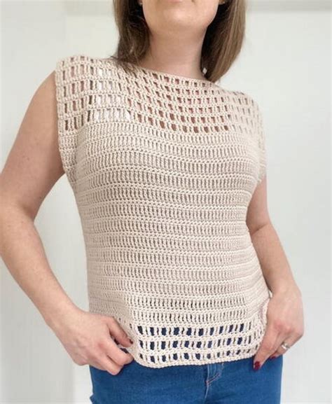 The Eyelet Lace Tee Free Crochet Pattern Weave Crochet