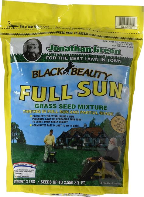 Jonathan Green 10860 Full Sun Grass Seed Mix 3 Pounds Grass Plants Patio Lawn