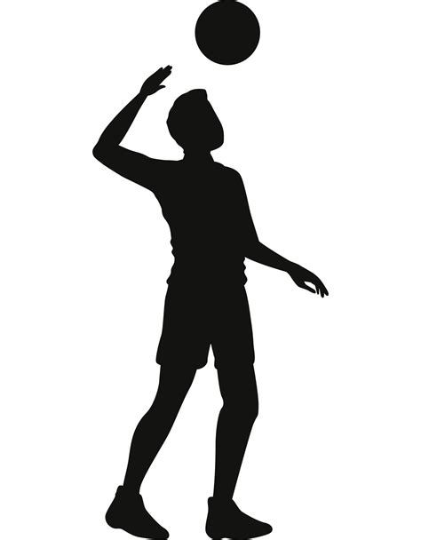 volleyball player serving silhouette 24095228 PNG