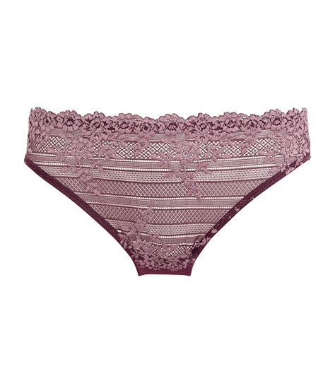 Womens Wacoal Purple Lace Embrace Bikini Briefs Harrods UK