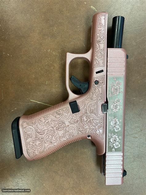 Glock X Custom Engraved Glock Roses Handgun Barrel