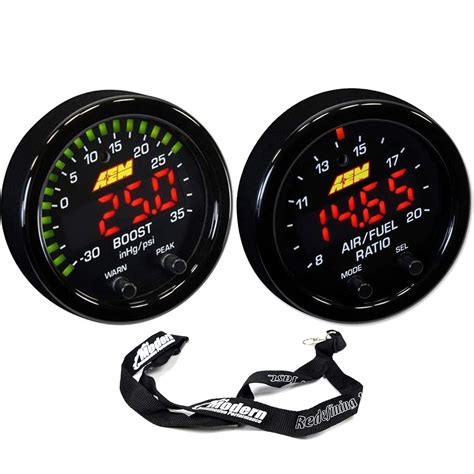 Aem 52mm X Series Gauge Kit Wideband Airfuel Uego And Boost Pressure 35psi 25bar W