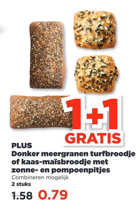 Plus Donker Meergranen Turfbroodje Of Kaas Ma Sbroodje Met Zonne En